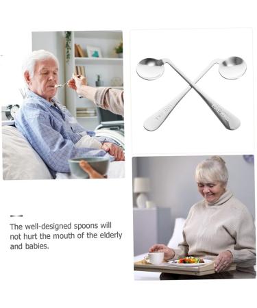 Premium Stainless Steel 2-Stick Tablespoon for Seniors & Children | Durable Inox Cutlery Mixer - Buy Online on GoSupps.com