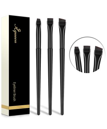 AQUEEN Eyeliner Brush Set - 3 PCS Precision Gel Fine Brushes | Ultra Thin Flat and Angled Brushes for Makeup Tools - Buy Online on GoSupps.com
