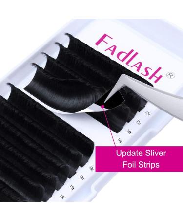 Fadlash Easy Fan D Curl 0.07 Russian Lashes - 15-20mm Mixed Length for Natural Look - Self Fanning Eyelash Extensions - Buy Online on GoSupps.com