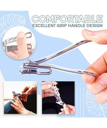 Nail Clipper 360 Degree Rotating Nail Clipper Wide Jaw Opening Stainless Steel Nail Cutter For Thick Nail Fingernail Nail Trimmer(L) - Buy Online on GoSupps.com