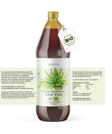 Aloe Vera Juice 100% Organic - Premium Quality 3L Pack | Introductory Offer | 1200mg Aloverosis Filtered & Direct from Germany - Buy Online on GoSupps.com