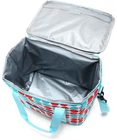 20L Oxford Cloth Waterproof Cooler Bag with Shoulder Strap Insulated Lunch Box Oxford Waterproof Cooler Bag Red - Buy Online on GoSupps.com