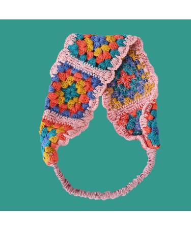 JSGHGDF Crochet Headband Hollow Kerchief with Stretchy Hair Rope Ethnic Flower Pattern Turban for Girls Photo Props White - Buy Online on GoSupps.com