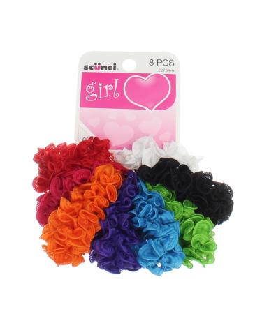 Scunci Ruffle Ponytailers Bright Colors 8-Count per Pack (3-Pack) - Trendy Hair Accessories - Buy Online on GoSupps.com