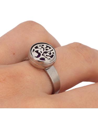 Essential Oil Diffuser Finger Ring | Aromatherapy Stainless Steel - Stylish Open Design - Buy Online on GoSupps.com