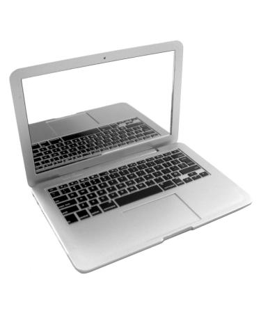 Macabolo Portable Pocket Laptop Mirror Computer Glass Mirror Mini Notebook Mirror for Makeup Travel