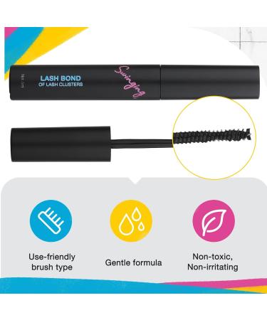 SWINGING Lash Clusters Glue - Long-Lasting Waterproof Bond for DIY Eyelash Extensions | 5ml Black Lash Bond - Buy Online on GoSupps.com