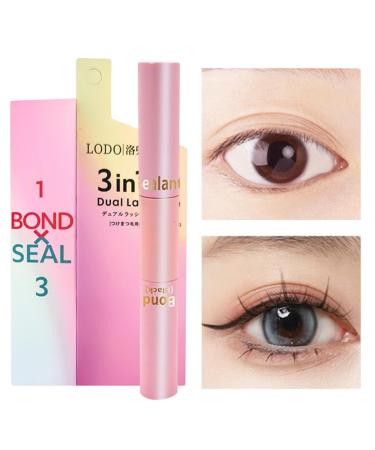 Bond and Seal Lash Glue - Lash Cluster Extensions Glue - Dual-ended Long Lasting DIY Eyelash Extensions Adhesive Individual Lash Glue for Sensitive Eyes and Cluster Eyelash Zhonglin