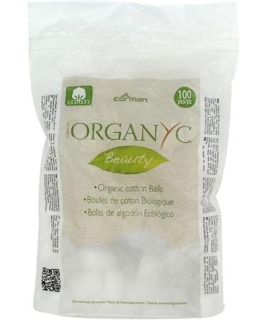 Corman Cotton Balls 100 ct | Premium Organic Cotton Toiletries by ORGANYC - Eco-Friendly & Hypoallergenic - Buy Online on GoSupps.com