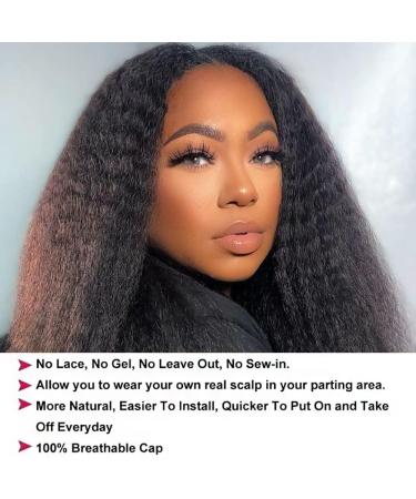 UNICE Kinky Straight V-Part Human Hair Wig - No Leave Out, Glueless & Beginner Friendly - Buy Online on GoSupps.com