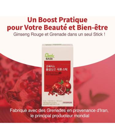 Jung Kwan Jang 100% Korean Panax Red Ginseng Extract with Pomegranate Convenient Stick Type 30 Sticks Natural Energy Booster Immune Support and Stress Relief - Buy Online on GoSupps.com