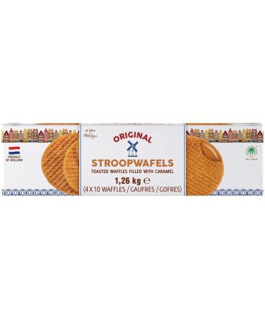 Le Chic Patissier Stroopwafels - 80 Pack (2 x 40 Pack) Filled with Caramel Syrup the Perfect Snack a Taste of Netherlands' Tradition - Boxed Treatz - Buy Online on GoSupps.com