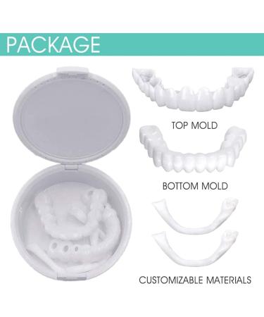 Frenzify False Teeth Veneers Set - Upper & Lower Tooth Repair for Men & Women | Tooth Bleaching & Prosthesis Solution - Buy Online on GoSupps.com
