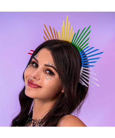 Flayem Carnival Hairhoop Colorful Tie Headband Rainbow Hair Hoop Party Festival Costume Hair Accessories for Women and Girls - Buy Online on GoSupps.com