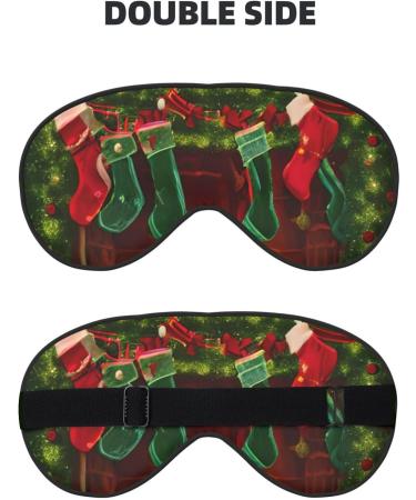 Merry Christmas Soft Sleep Eye Mask | Breathable Eye Patch for Women | Ideal for Travel & Relaxation - Buy Online on GoSupps.com