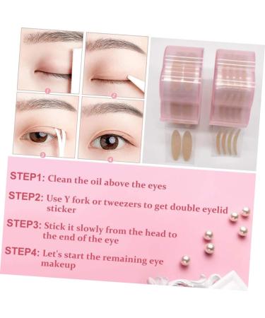 Ipetboom 1 Set Double Eyelid Sticker Clear Tape Eye Lid Lifters Tape Eyelid Sticker Tape Makeup Tools Traceless Eyelid Tape Double Eyelid Fiber Beautiful Eyes Beauty Stickers Pink - Buy Online on GoSupps.com