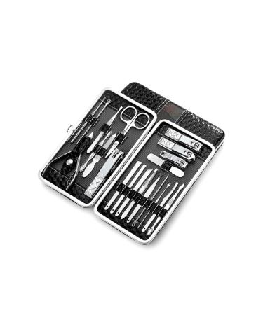 Nail Clipper Set Nail Clipper Set Portable Manicure Set Personal Care Pedicure Set Beauty Set (21-Piece Set) Nail Clipper Kit (Color : Black-21 Piece Set)