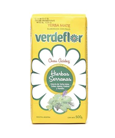 Mate Tea Equipment Hierbas Serranas 500g |Argentina Yerba Mate Tea with Krauter |Mate tea with mint and lemon verbs |Yerba mate tea herb loose leaf 0.5kg