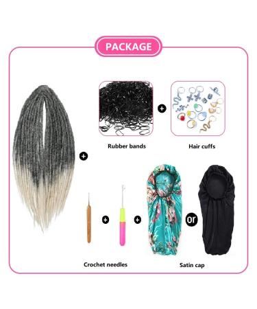 Buy 20 Inch Double Ended Synthetic Dreadlock Extensions - 10 Strand Crochet Hair in MT1B/613 | Soft Hip-Hop Style Dreads for a Stunning Look - Buy Online on GoSupps.com