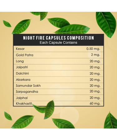 Buy Night Fire Capsule Herbal Pills for Men - 60 Capsules | Boost Performance & Wellness | International Shipping Available - Buy Online on GoSupps.com