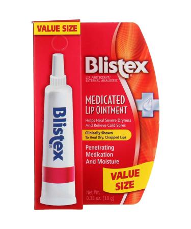 Blistex Lip Medicated Ointment 0.35 oz (Bundle of 2) Unflavored 0.35 Ounce (Pack of 2)