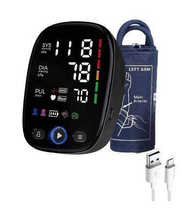 TOPBOMED Upper Arm Electronic Blood Pressure Monitor Automatic Accurate Blood Pressure Machine Blood Pressure Monitor Large Cuff with LED Backlit for Home Use