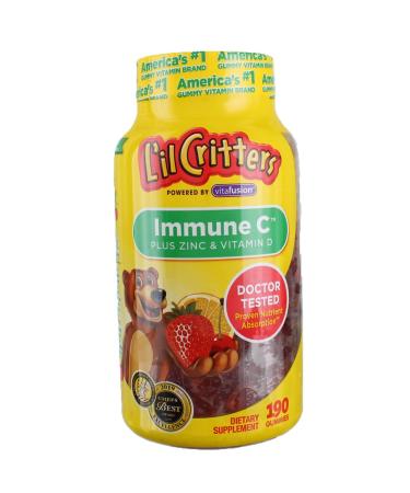 L'il Critters Immune C Plus Zinc & Vitamin D 190 Gummies