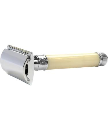 Edwin Jagger DE87 Safety Razor - Imitation Ivory Double Edge | Premium Wet Shaving Experience | International Shipping Available - Buy Online on GoSupps.com