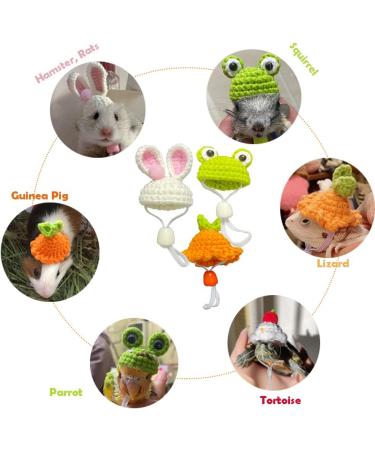 Nopikku 3Pcs Tiny Top Hats for Small Pets - Perfect Costume Accessories for Hamsters, Rats, Snakes, Lizards, Guinea Pigs - Ideal for Holiday Parties - Buy Online on GoSupps.com