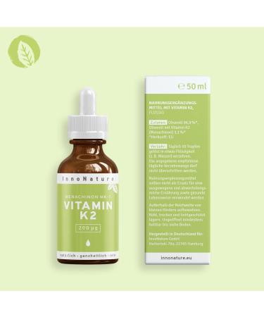 Premium Vitamin K2 MK7 Drops - 1 750 Drops (200 g/Portion) - Vegan & Highly Dosed in 50ml Olive Oil - Gnosis VitamK7 All-Trans Menaquinone from Fermentation - Made in Germany - Buy Online on GoSupps.com