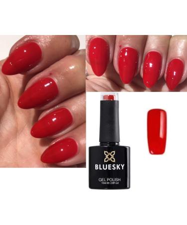 Bluesky Gel Polish Red BURNING RED Nail UV LED Soak Off Limited Edition 10ml - Buy Online on GoSupps.com