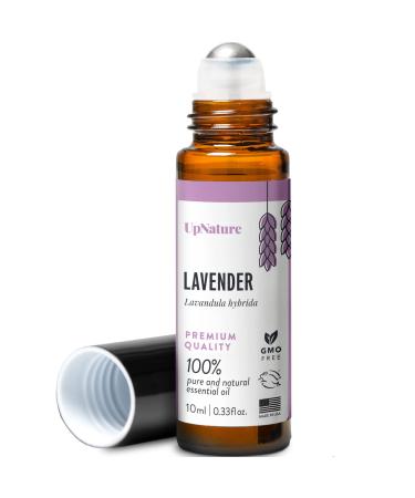 Lavender Essential Oil Roll On by UpNature - Calming Essential Oils for Sleep, Stress Relief, & Relaxation - Pure Lavender Essential Oils for Skin & Hair Growth - No Diffuser Needed!