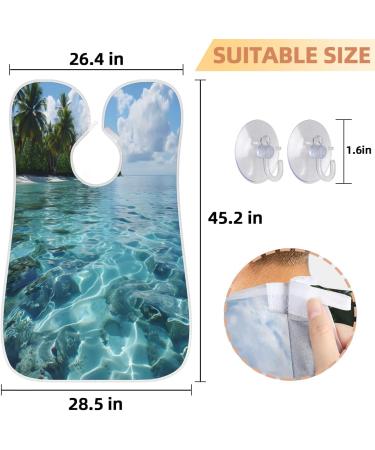 Sea View Beard Bib Apron | Beard Hair Catcher for Men | Perfect Father's Day & Christmas Gift | Includes 2 Suction Cups - Buy Online on GoSupps.com