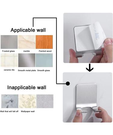 Self-Adhesive Stainless Steel Razor Holder Hooks - 2 Pack Waterproof Double Hooks for Bathroom & Kitchen | No Drilling Required - Buy Online on GoSupps.com