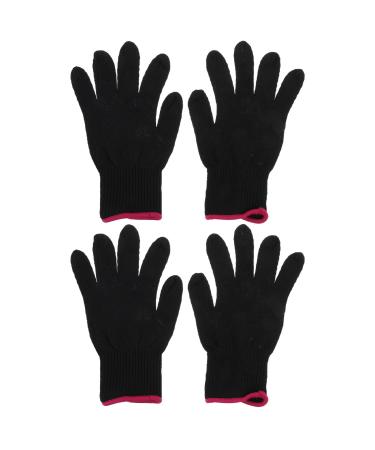 2 Sets 4pcs Silicone Mitts Grill Glove Bumps Heat Proof Glove Hairdressing Tool Heating Hair Curler As Shownx2pcs 21.5X12.2 cmx2pcs