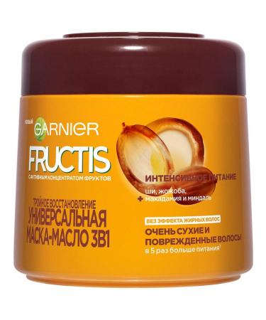 Garnier Fructis Oil Repair 3 Wonder Butter Hair Mask 300ml/10oz - Nourishing Hair Treatment - Buy Online on GoSupps.com