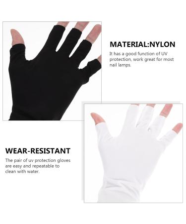 Beavorty 2 Pairs pink gloves sun gloves nail art UV gloves UV protective gloves for manicure nail UV gloves manicure gloves anti UV nail art accessory Nail supplies Nylon breathable - Buy Online on GoSupps.com