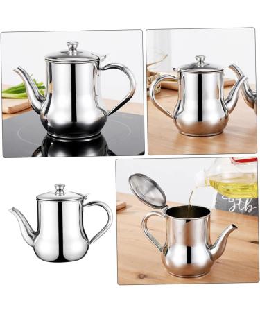 Milisten 1pc Stainless Steel Oil Pot Stainless Steel Cooking Supplies Vinegar Bottle Soy Sauce Bottle Household Leak Proof Soy Sauce Dispenser Leakage Proof Frying Grease Olive Oil Bottle - Buy Online on GoSupps.com