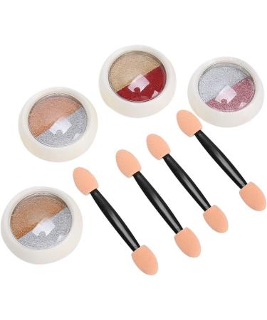 4 Jars Nail Art Glitter Mirror Powder Pigment Powder with Nail Sponge Brushes Double Color Chrome Manicure Powder for Nail Art Decoration - Buy Online on GoSupps.com