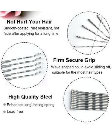 200 Ct Silver Hair Bobby Pins with Case - Premium Hair Pins for Kids, Girls, and Women - Great for All Hair Types - 2 Inches - Buy Online on GoSupps.com