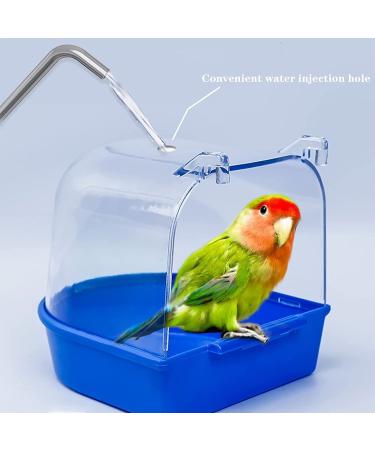 Bird Bath Tub for Small Parrots and Birds - Hanging Parrot Bathtub - Pet Bird Cage Accessories in Blue - Buy Online on GoSupps.com