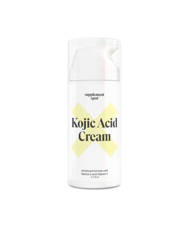 Supplement Spot Kojic Acid Face Cream for Dark Spots  Retinol A & Vitamin E Dark Spot Treatment for Women - Anti-Aging & Even Skin Tone   Natural Kojic Acid Cream for Women  3.4 Oz 3.4 Fl Oz (Pack of 1)