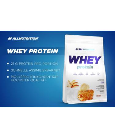 ALLNUTRITION Whey Protein 908g Pack of 1 Whey Protein Powder Muscle Building with Branched Amino Acids BCAA (Apple Pie) - Buy Online on GoSupps.com