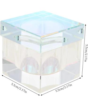 Monomer Cup 2 Inch Square Crystal Glass Nail Dish for Monomer with Lid High Transparency Nail Cup for Nail Art Acrylic Liquid Dazzling Colors Dappen Dish - Buy Online on GoSupps.com