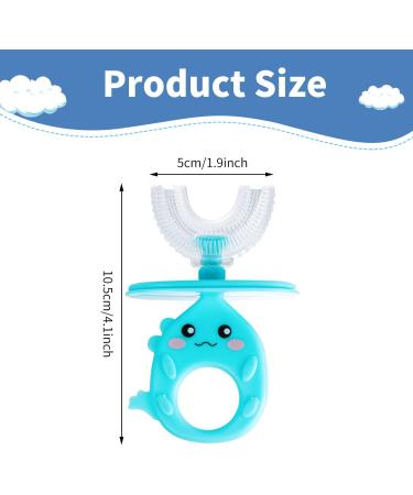 2 Pcs Kids U Shaped Toothbrush Set for Toddlers - 360 Oral Cleaning for Children & Babies - Buy Online on GoSupps.com
