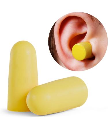 Yellow Earplugs - Noise Reduction for Sleeping Swimming Shooting & Concerts - 60 Pairs Available for International Shipping - Buy Online on GoSupps.com