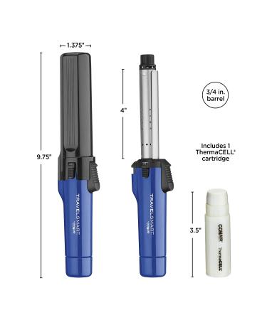 Conair Travel Smart Mini 3/4-Inch Thermacell Ceramic Curling Iron - Blue - Buy Online on GoSupps.com
