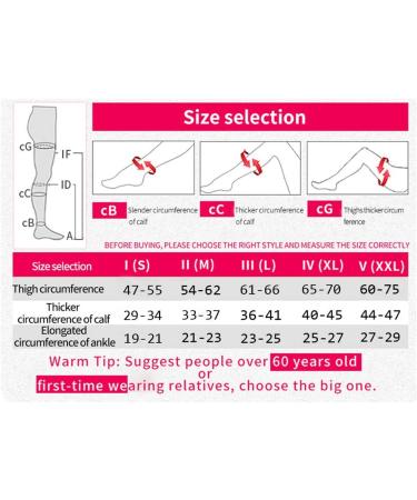 Keephen Thigh High Compression Stockings for Women & Men - 23-32 mmHg Medical Graduated Support for Varicose Veins Edema & Shin Pain | Black L - Buy Online on GoSupps.com