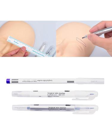 10Pcs Makeup Positioning Marker Pen Surgical Skin Mark Tool Microblading Marker Pen with Paper Ruler Quick Drying Marker - Buy Online on GoSupps.com