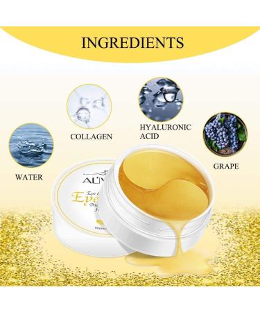 SEFUDUN 24k Gold Under Eye Mask - 30 Pairs for Wrinkles, Puffy Eyes, Dark Circles | Hyaluronic Acid Eye Gel Pads - Buy Online on GoSupps.com